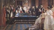 Edward Matthew Ward The Investiture of Napoleon III with the Order of the Garter 18 April 1855 (mk25) painting